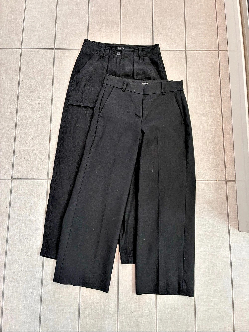 J.Crew 2 pairs of black linen pants size 00